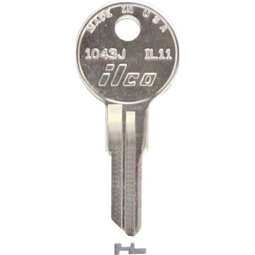 ILCO Illinois Nickel Plated File Cabinet Key IL11 / 1043J (10-Pack)
