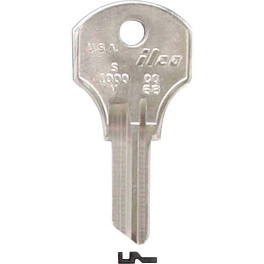 ILCO Corbin Nickel Plated File Cabinet Key CO68 / S1000V (10-Pack)