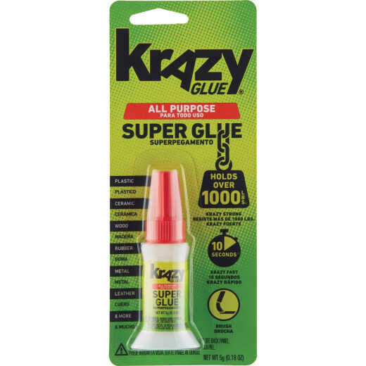 Krazy Glue 0.18 Oz. Liquid All-Purpose Super Glue with Brush