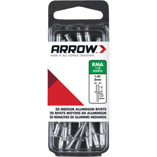 Arrow 1/8 In. x 1/4 In. Aluminum Rivet (20-Count)