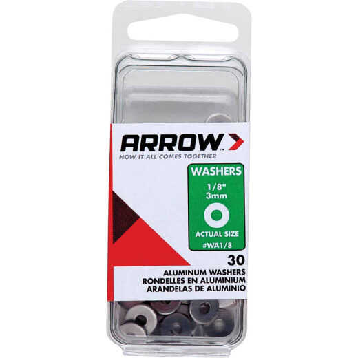 Arrow 1/8 In. Aluminum Rivet Washer (30-Pack)