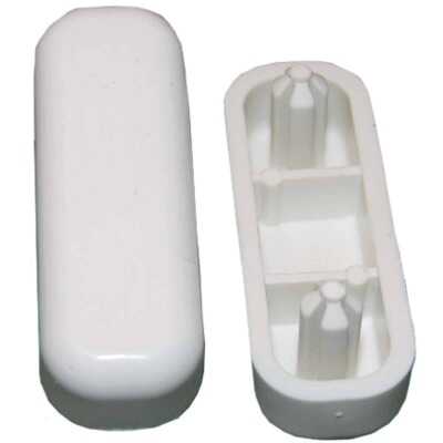 Lasco 3/4" x 1-3/16" White Plastic Toilet Seat Bumper Set