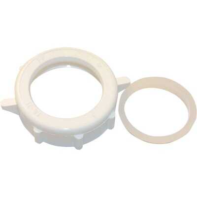 Lasco 1-1/4 In. x 1-1/4 In. White Plastic Slip Joint Nut and Washer