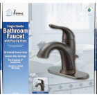 Home Impressions Oil-Rubbed Bronze 1-Handle Lever 4 In. Centerset Bathroom Faucet with Pop-Up Image 2