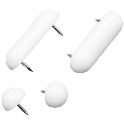 Do it 2" x 3/4" White Plastic Toilet Seat Tack-It Bumper Set