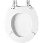 Mayfair Kendall Round Closed Front WhisperClose White Enameled Wood Toilet Seat Image 3