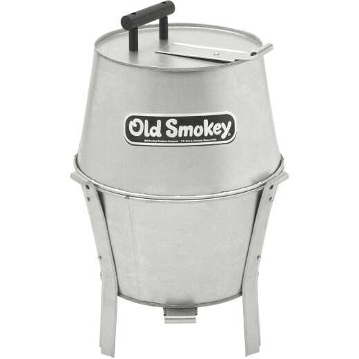 Old Smokey Small 14 In. Dia. Silver Charcoal Grill