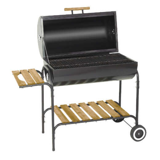 Kay Home Products 30 In. L. x 16 In. Dia. Black Charcoal Grill